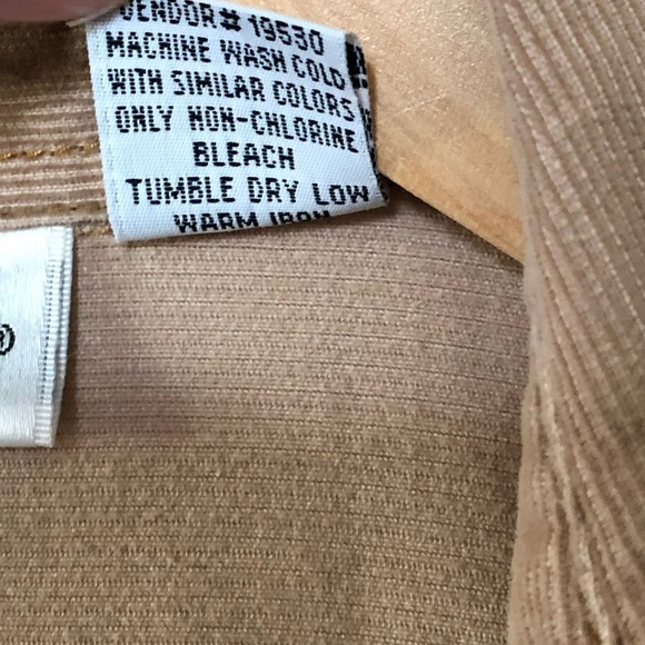 Vintage Tan Corduroy Long sleeve Jumpsuit, Cargo style & ruffle hem•••Jeanology - Picture 11 of 15